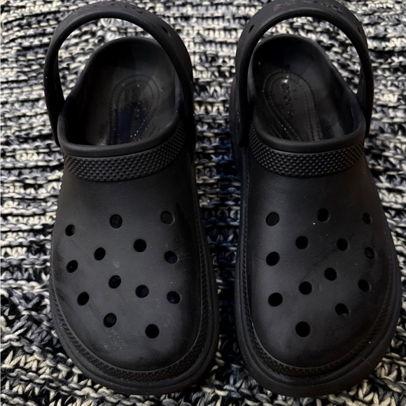 Classic Black Clog Sandals Crocs Stomp Lined Platform Clog - Black main image 6